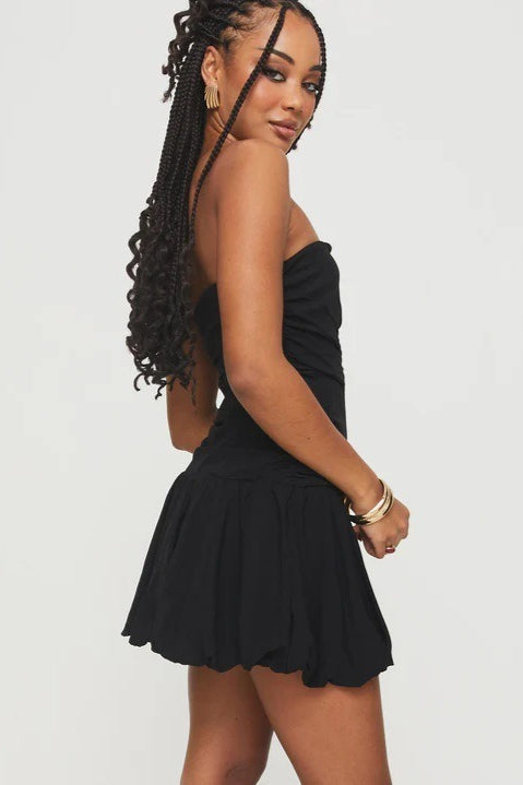 Contemporary Strapless Bodycon Mini Dress for Modern Fashion Wear
