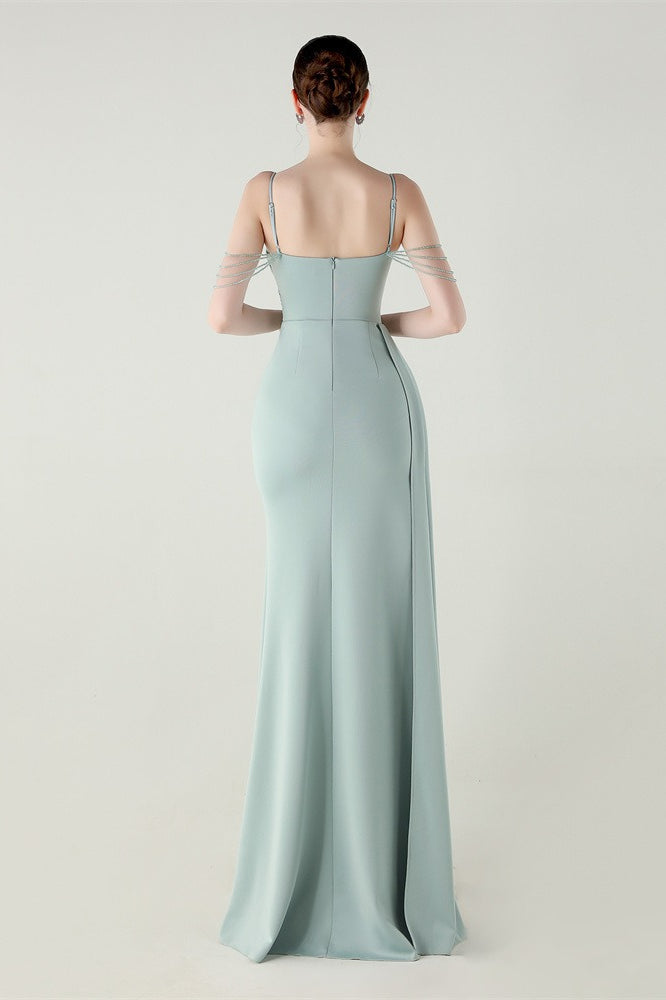 Satin Spaghetti Strap Premium Dress for Streetwear Style
