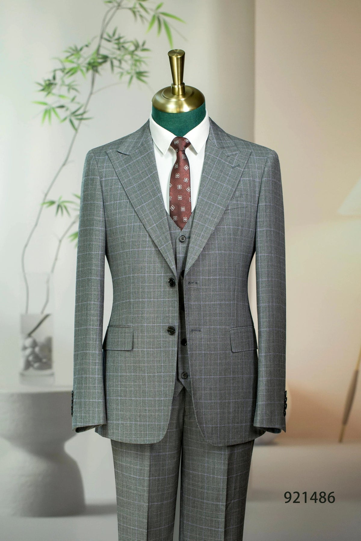 Diberon Mens Three Piece Slim Wedding Suit For Groom And Groomsmen (ZD17120)