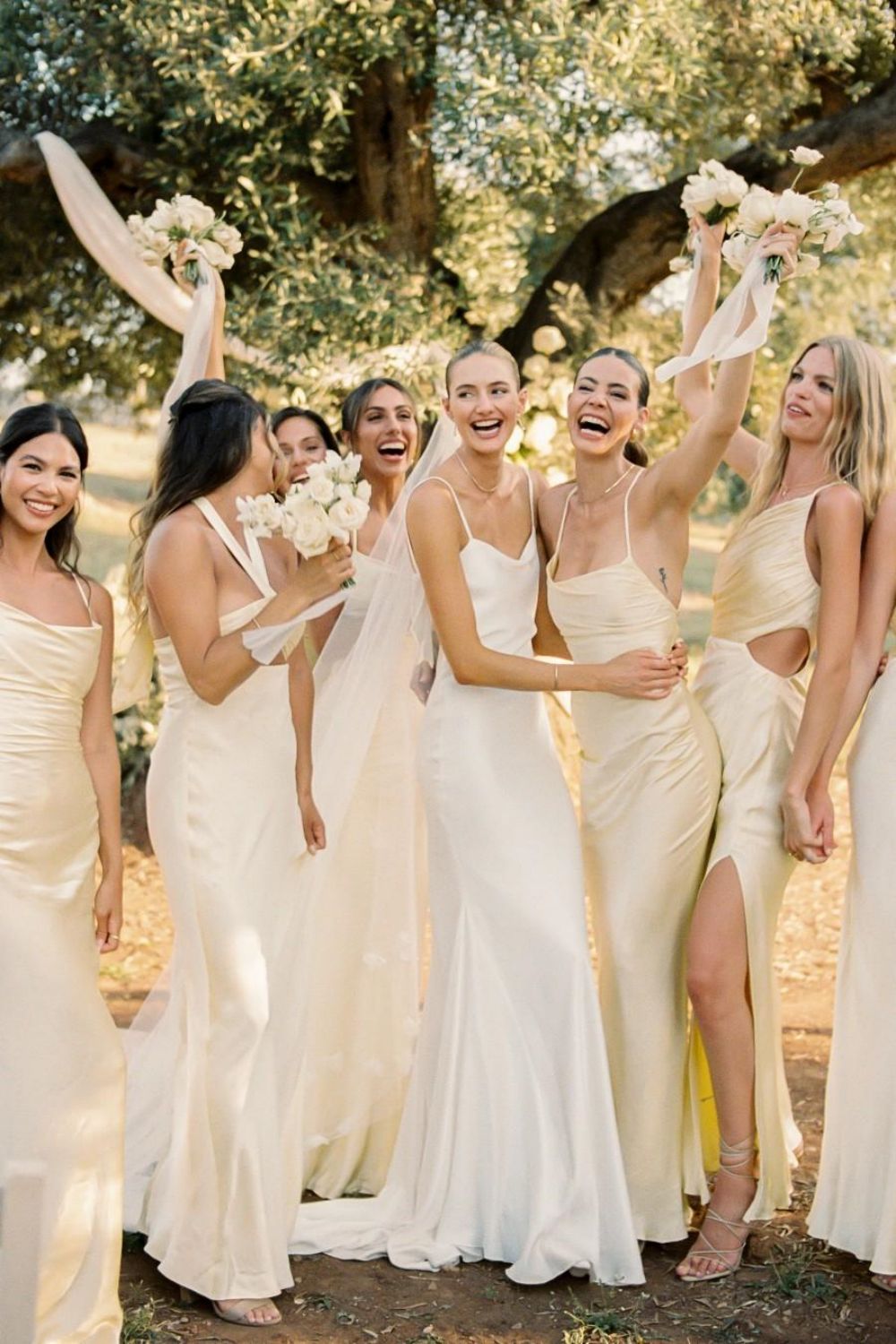 Simple Mermaid Spaghetti Straps White Long Wedding Dress - View 4 | VelvetHem