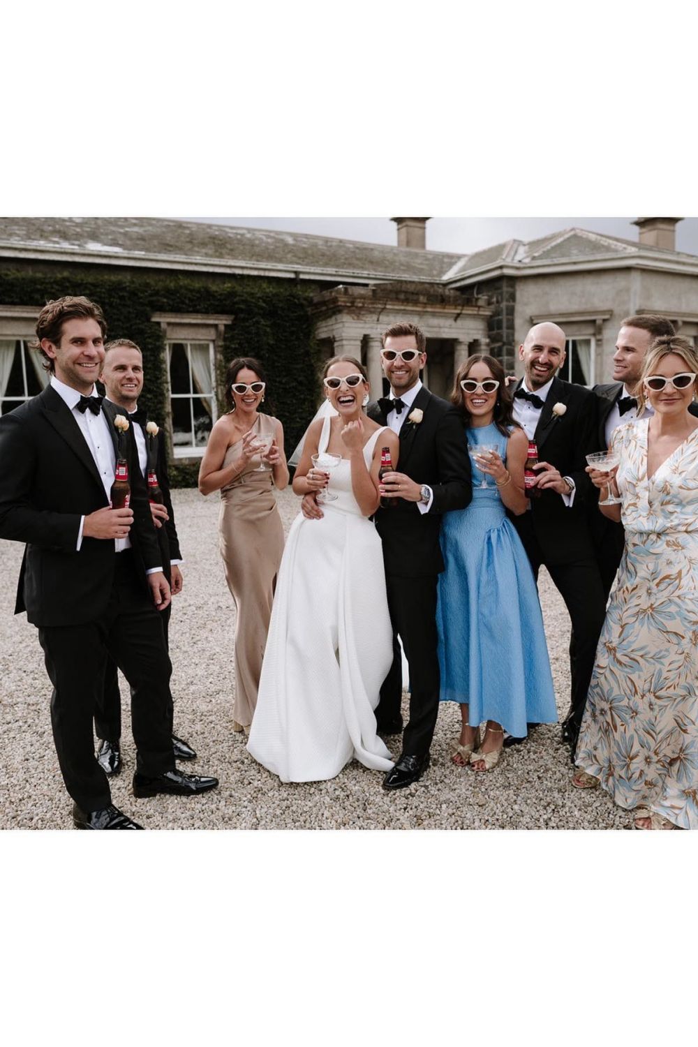 Elegant A Line Square Neck White Long Bridal Party Dress - View 6 | VelvetHem