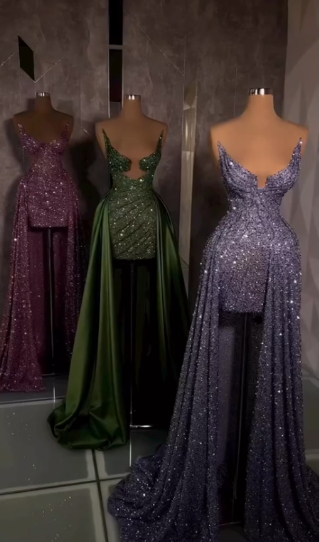 Sparkly Sheath Sequins Prom Evening Dress Y8369 - VelvetHem