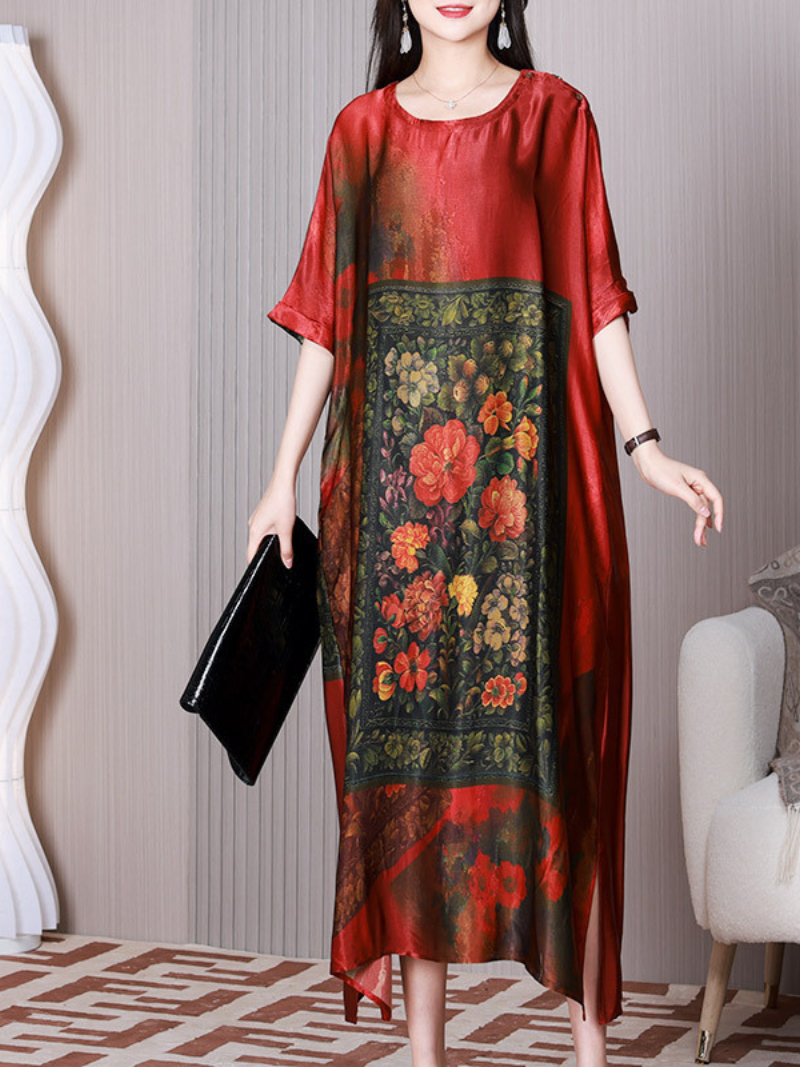 Take My Heart Round Neck A-line Dress