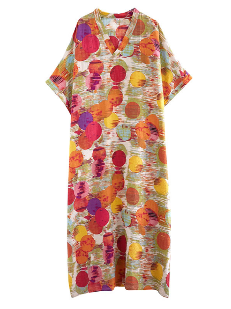 Keep Your Dream Save V-neck Kaftan Dress