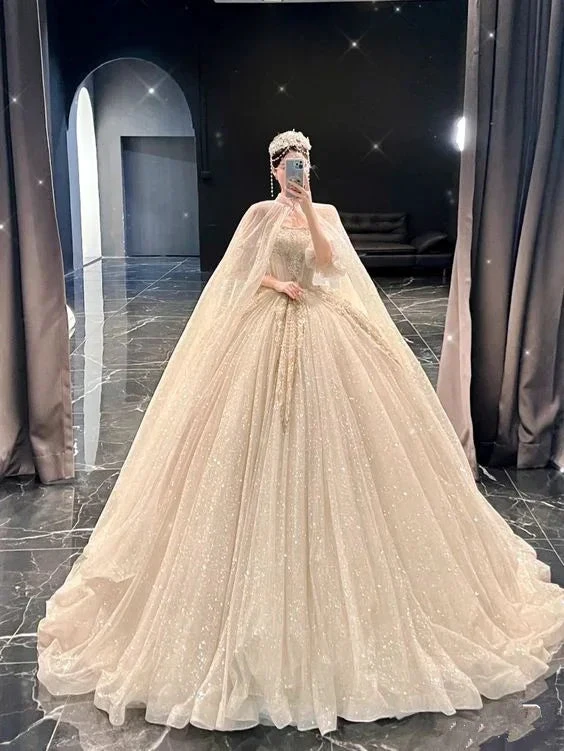 Luxurious A-line Puffy Wedding Dress,Bridal Gown Y6800 by simplepromdress