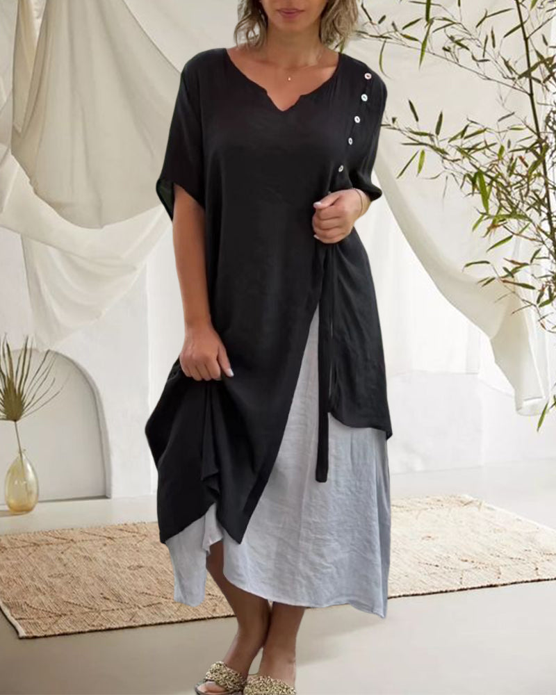 Iliana Statement Short Sleeve Dress Designer Edit