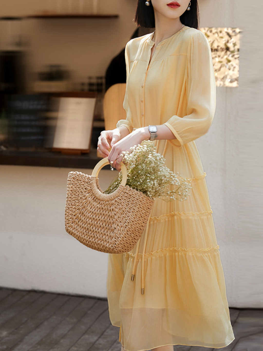 Elegantly Styled Dress for Everyday Wear