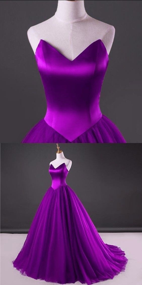 Elegant Purple Prom Dress Long Evening Dress - VelvetHem
