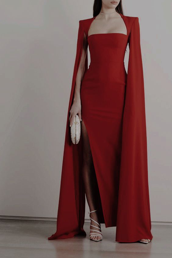 Elegant Red Prom Dress Long Evening Dress - VelvetHem