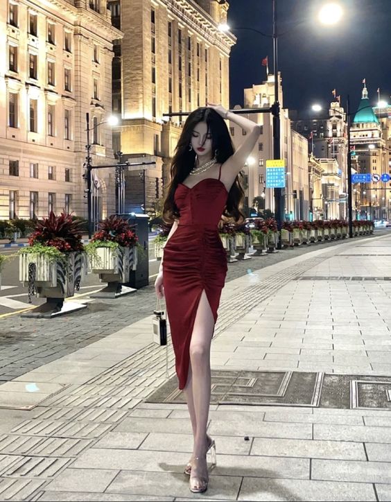 Burgundy Prom Evening Party Dresses - VelvetHem
