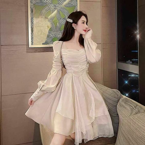 New Arrival Short Party Dress With Long Sleeves Dream Dress Homecoming Dress - VelvetHem