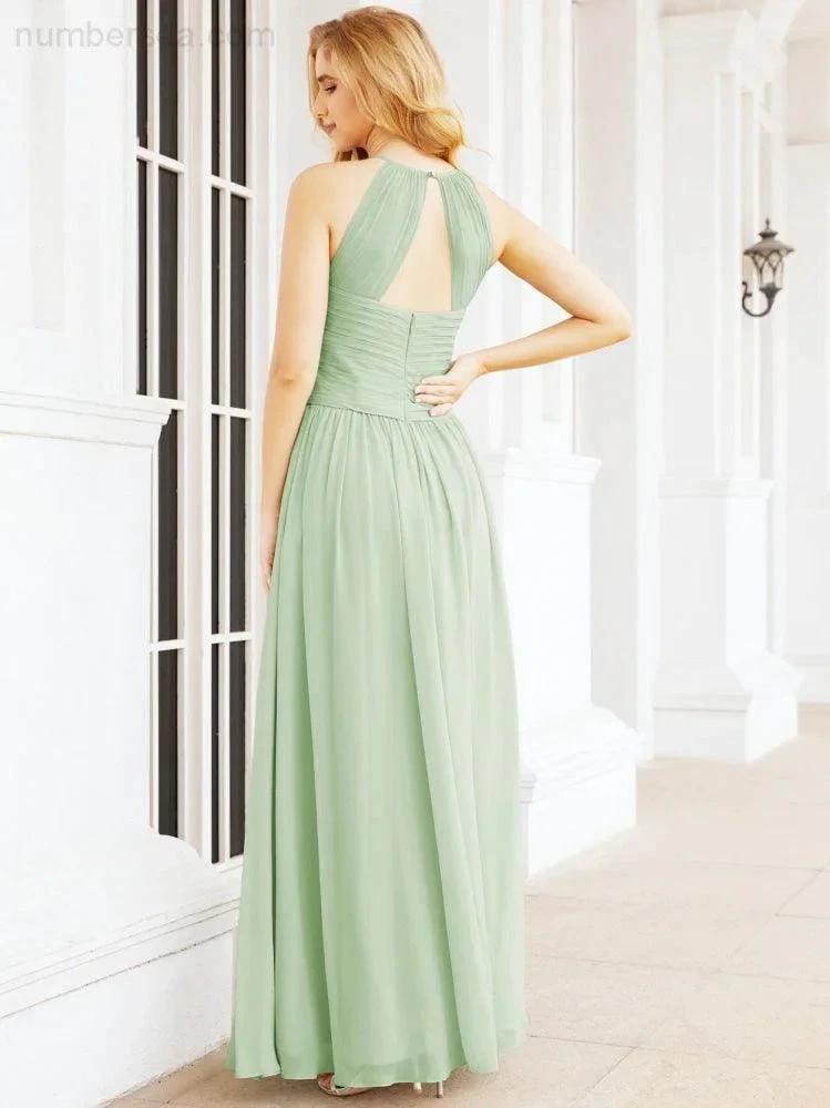 ZapDress Sleeveless Bridesmaid Dresses Long Prom Gown Zipper with Keyhole Back 28056 (ZD17040)