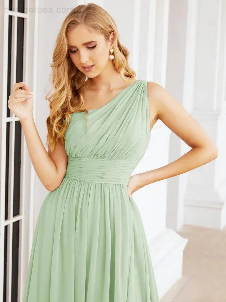 ZapDress One Shoulder Bridesmaid Dresses Long Maxi Formal Evening Party Prom Gowns 28061 (ZD17044)