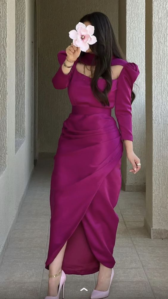 Elegant Sheath Long Sleeves Prom Dress,Spring Dance Dress - VelvetHem