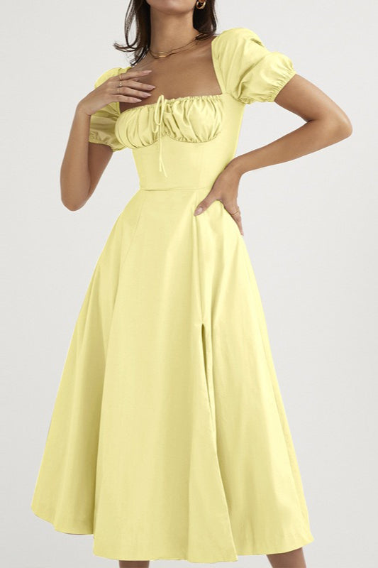 Tie Strap Split Hem Maxi Dress - View 12 | VelvetHem