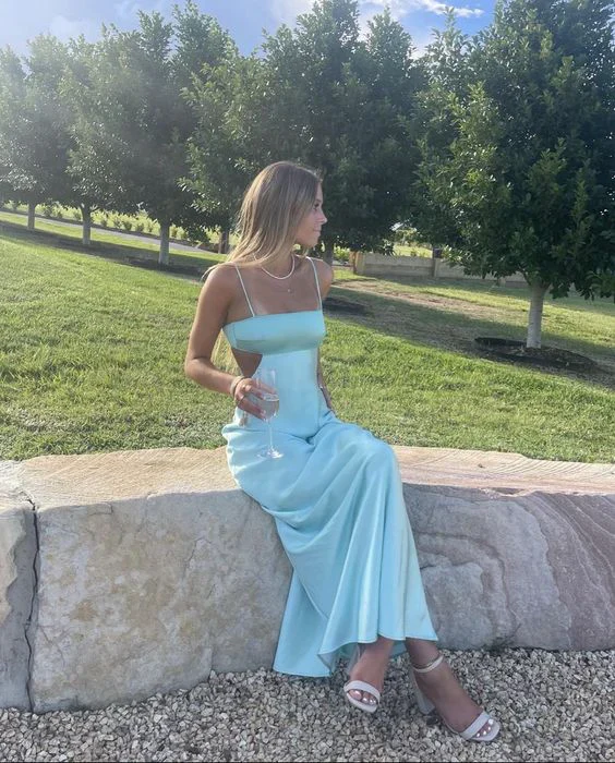 Sexy Spaghetti Straps Long Prom Dress Bridesmaid Evening Dress Y7468 - VelvetHem