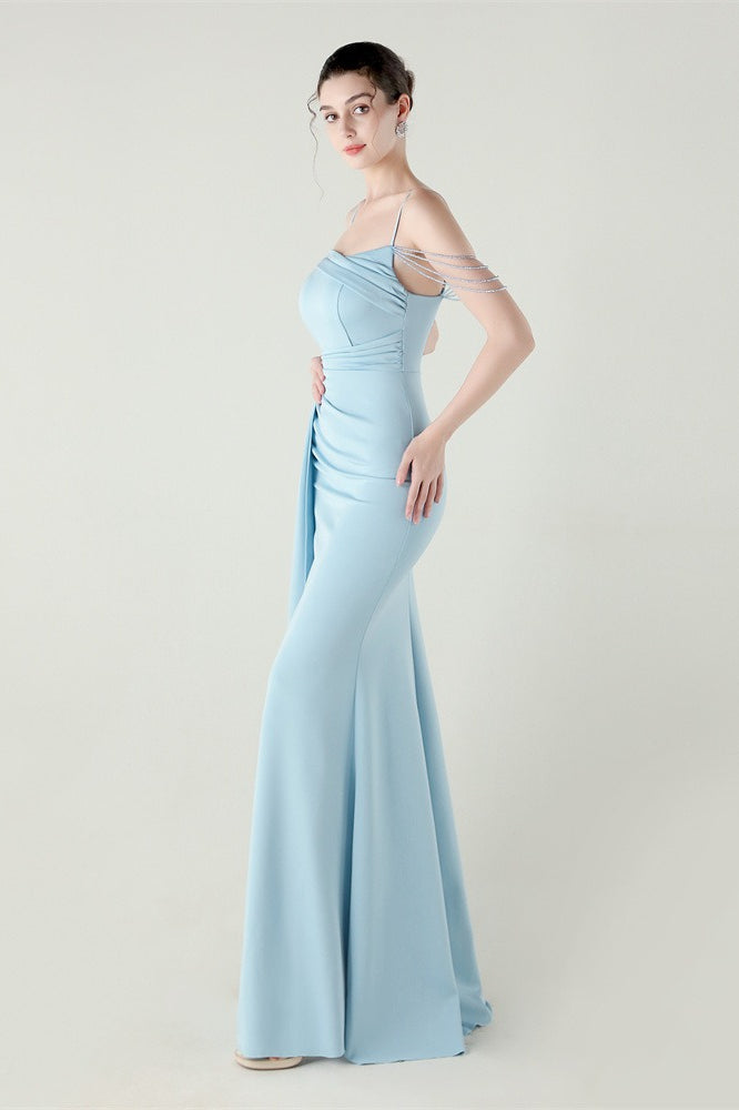 Satin Spaghetti Strap Premium Dress for Streetwear Style
