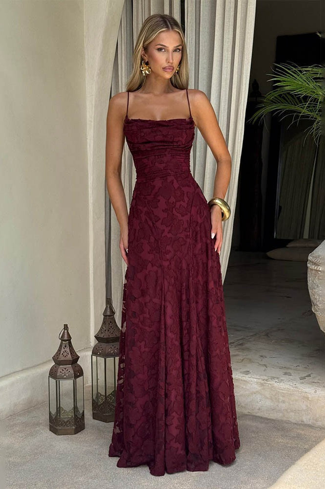 Backless Chiffon Maxi Dress - View 8 | VelvetHem