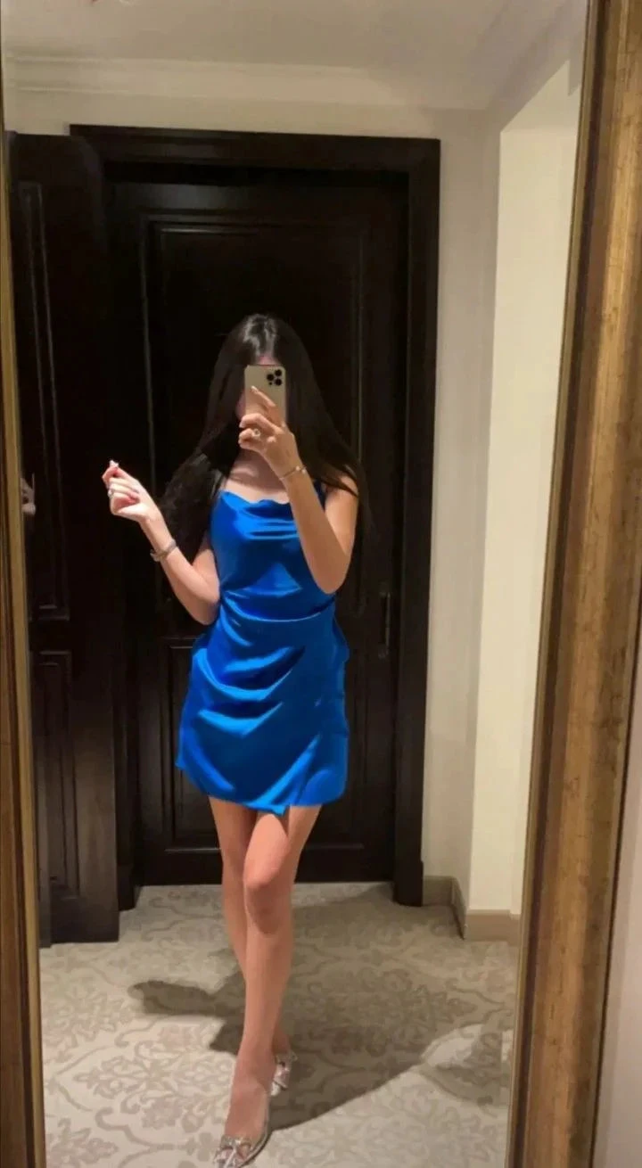 Royal Blue Mini Homecoming Dress Royal Blue Party Gown (ZD12589) - VelvetHem