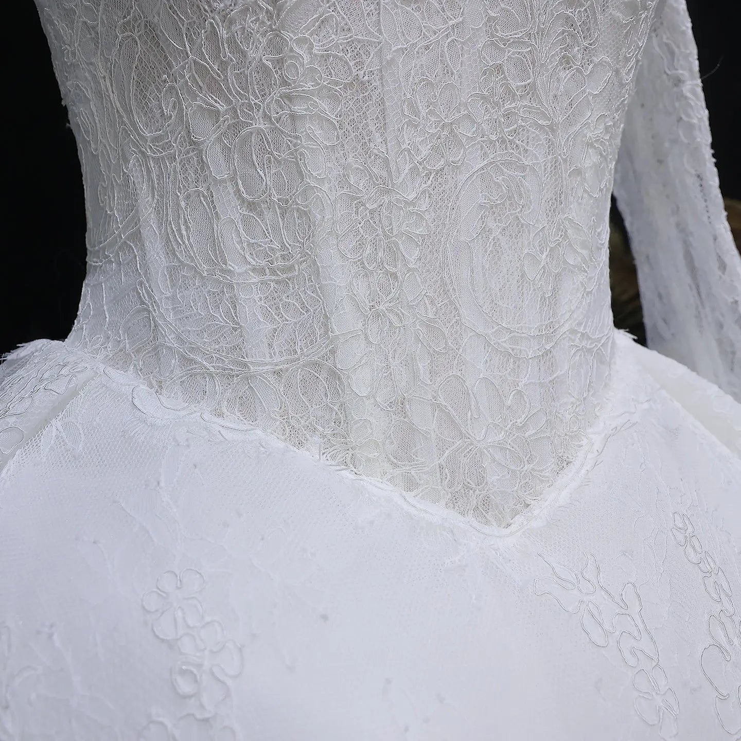 Luxury High Neck Lace Wedding Dress ZP182