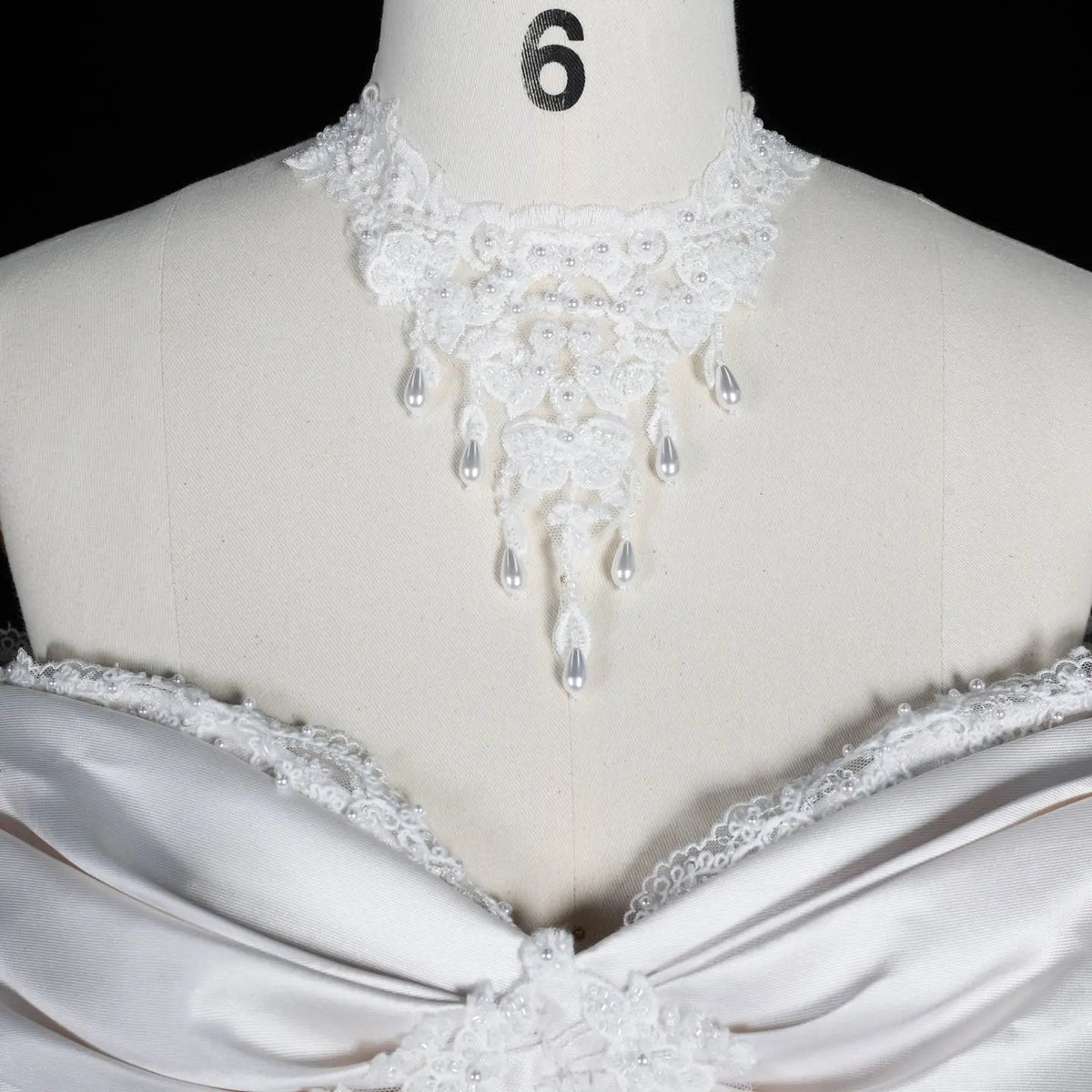 Off the Shoulder White Satin Ball Gown Wedding Dress with Long Cathedral Train ZP017