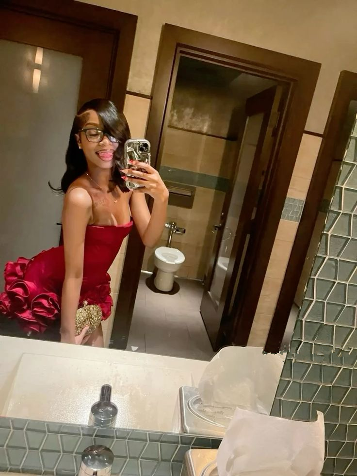 Unique Burgundy Spaghetti Straps Rose Flowers Homecoming Dress,short Prom Dress - VelvetHem