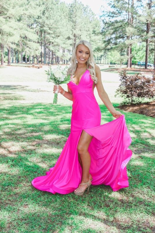 Sexy V Neck Mermaid Prom Dress,Fashion Formal Gown - VelvetHem