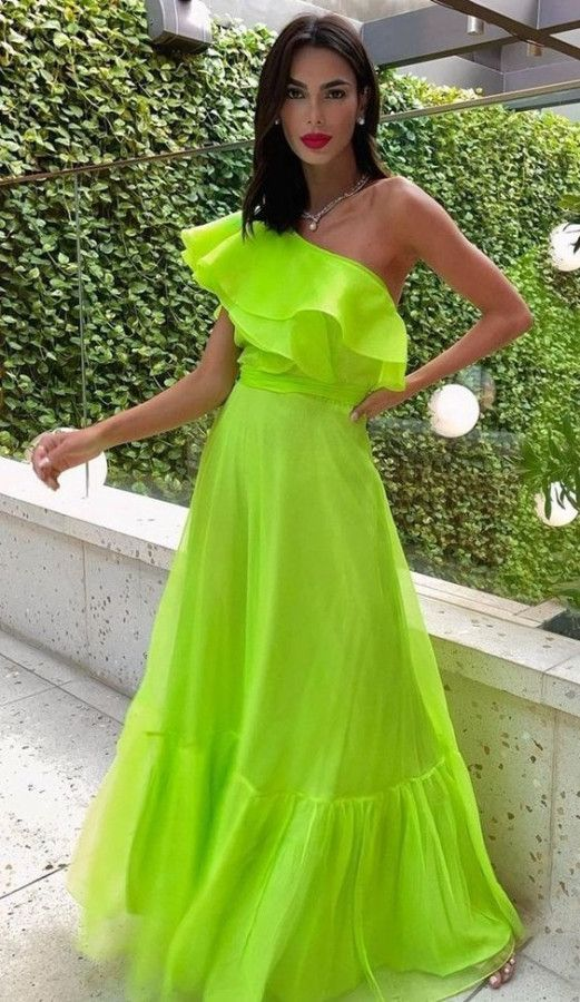 Green A-line Prom Dress,Green Formal Gown - VelvetHem