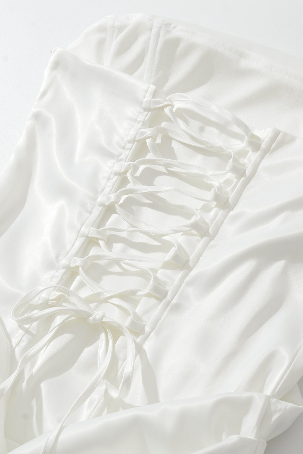 Strapless Scarf Detail Bodycon Sexy Mini Dress