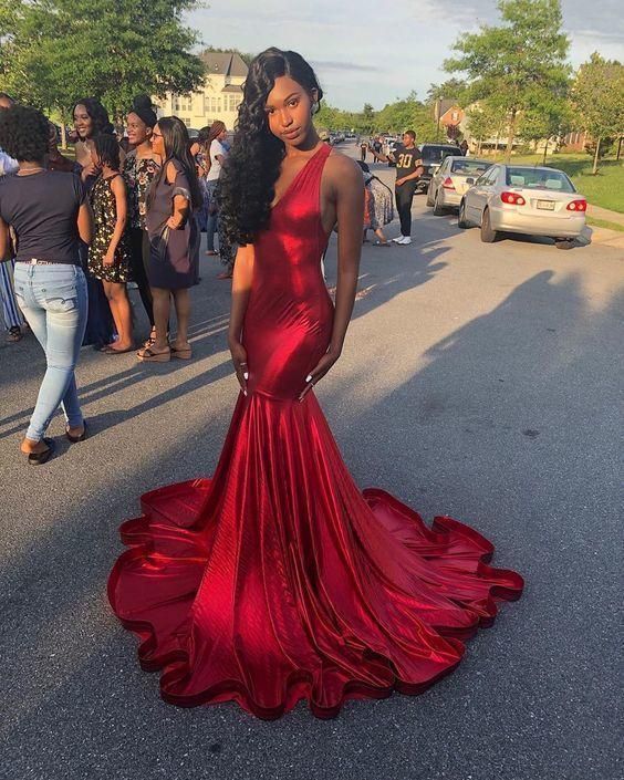 Simple Mermaid Elegant Cheap Long Prom Dresses - VelvetHem