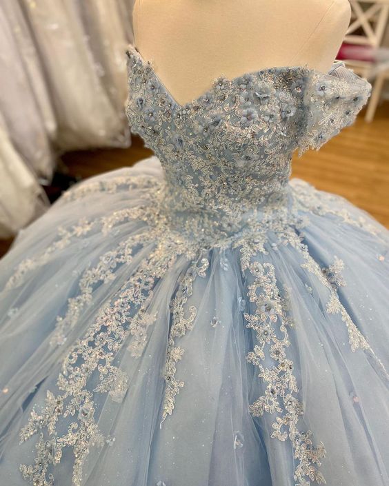 Blue Wedding Dresses Ball Gown Prom Dresses - VelvetHem