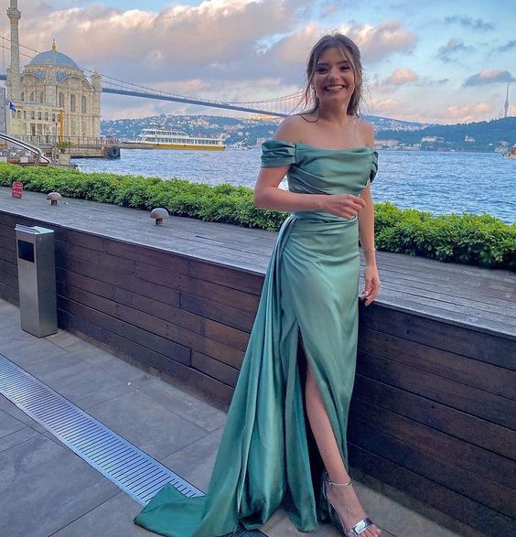 Green Evening Dress Long Prom Dress Party Dress - VelvetHem