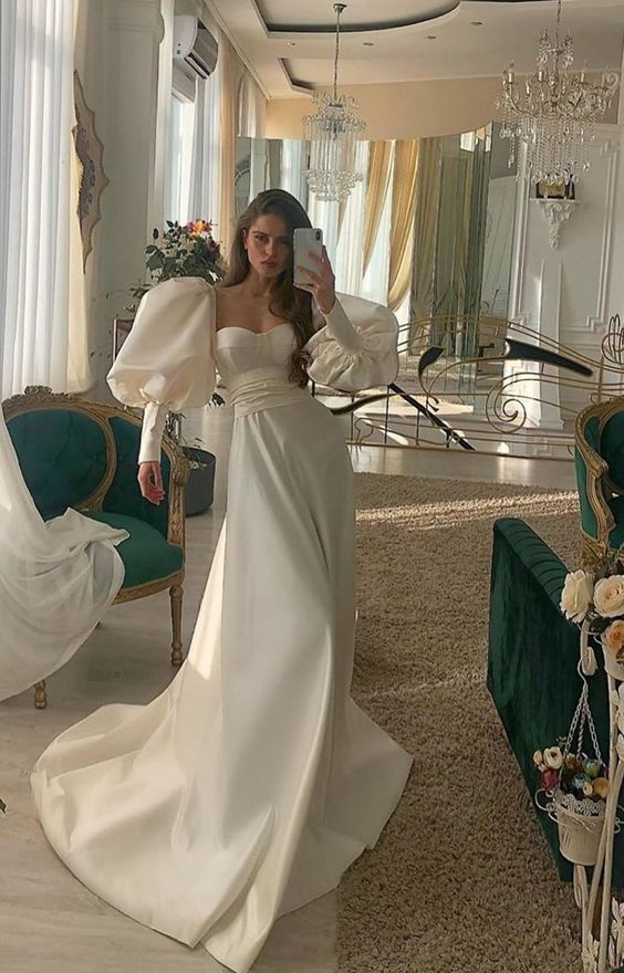 Ivory Fashion Party Prom Dresses Evening Gown Wedding Dress