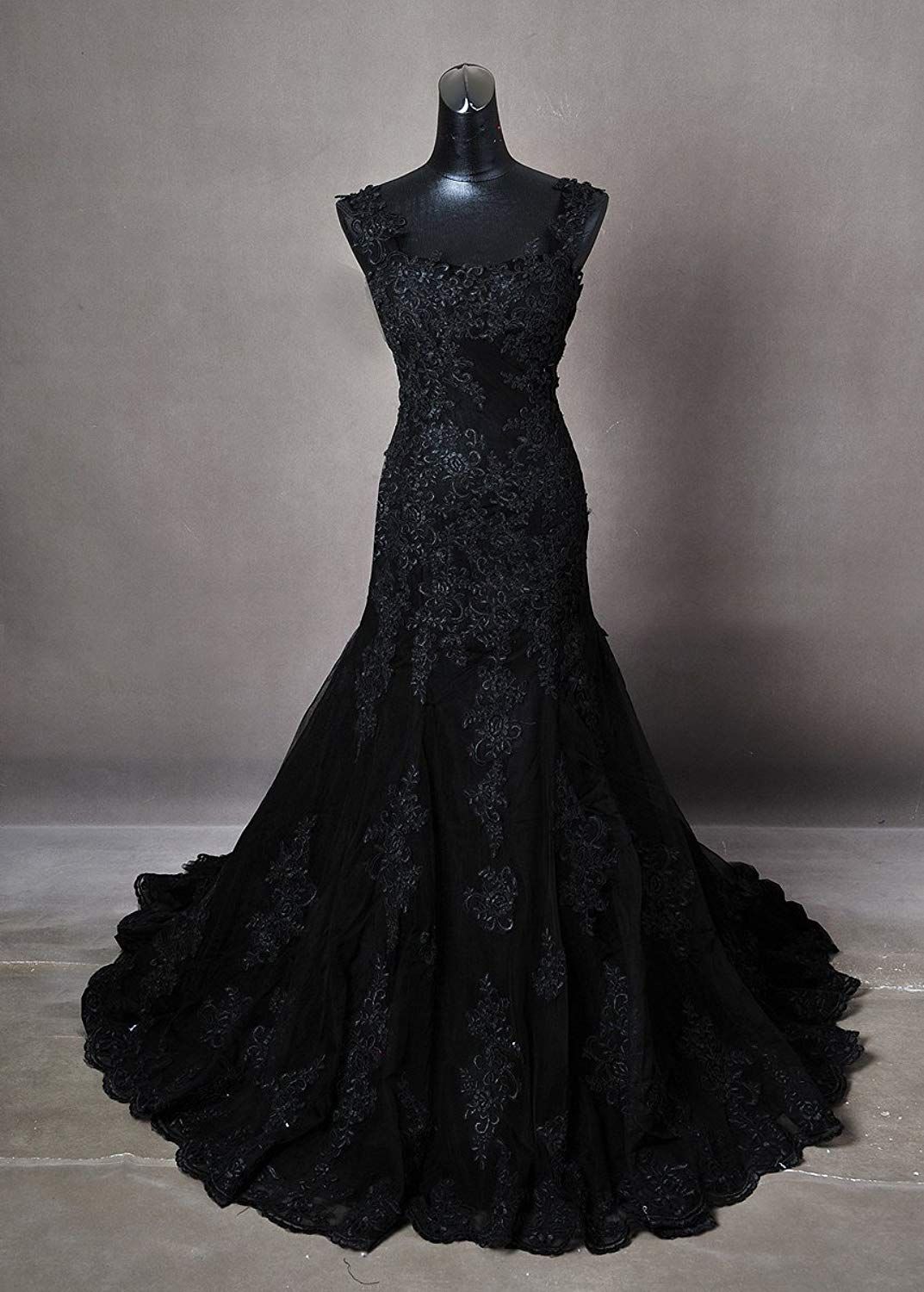 Black Wedding Dresses Modest Prom Dress - VelvetHem