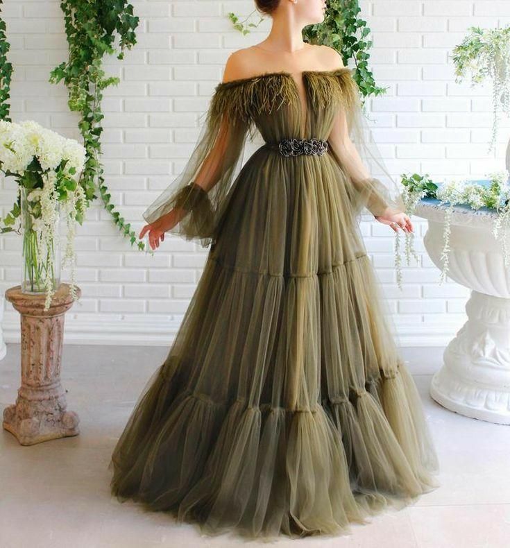 Vintage Prom Dress Cheap Customed Prom Dress tulle long prom dress formal dress - VelvetHem