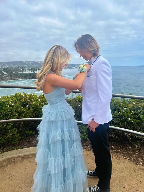 Blue Evening Dress Long Prom Dress Party Dress - VelvetHem