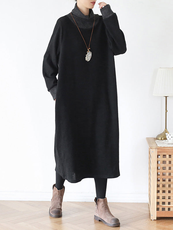 My Softer Side High-Neck Midi Dress