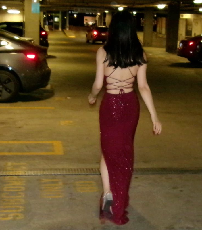 Burgundy Sequin Prom Dresses Long Formal Evening Dress fg6931 - View 2 | VelvetHem