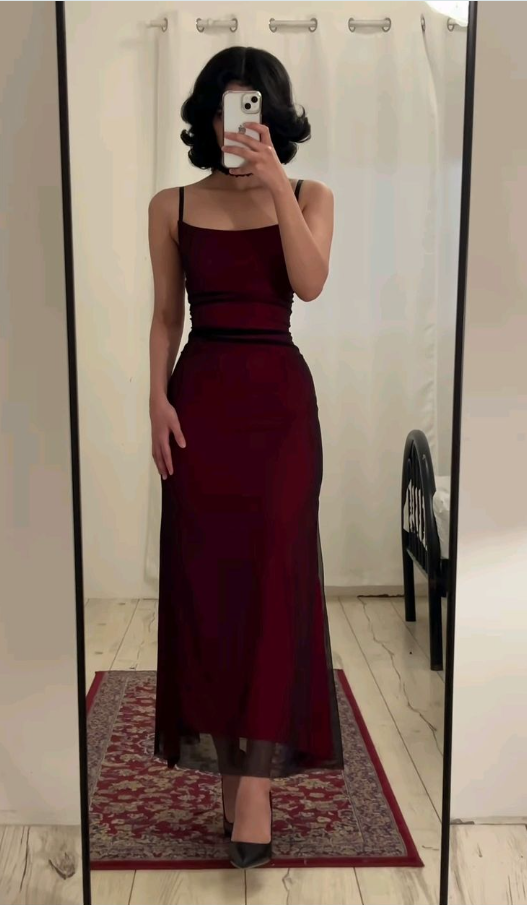 Vintage Sheath Black and Red Formal Party Dress fg6888 - View 2 | VelvetHem