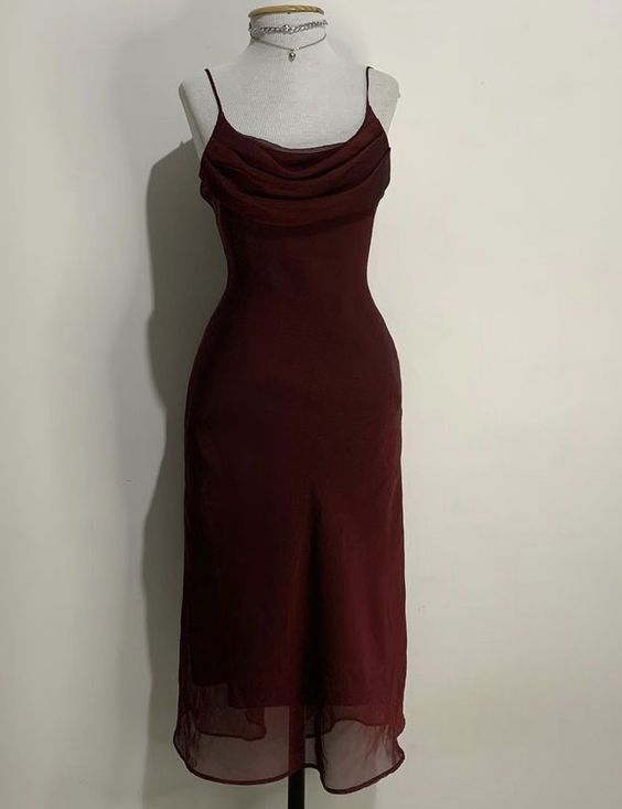 Sexy Burgundy Midi Prom Dresses For Girls Formal Birthday Party Gowns - VelvetHem