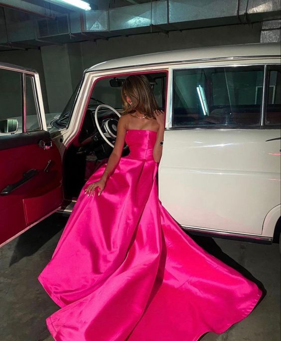 Classic pink Prom Dresses Long Party Dress Formal Dress