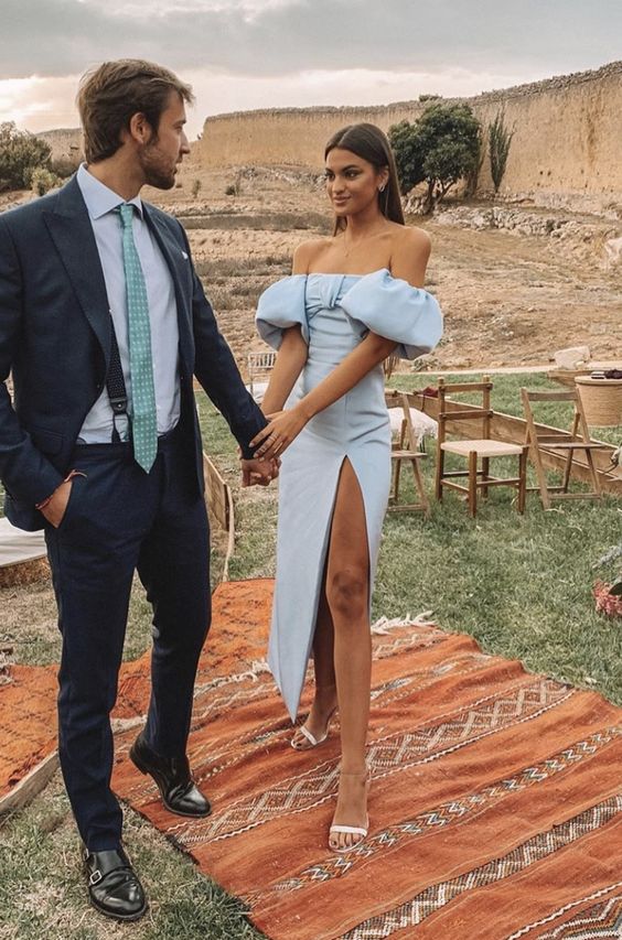 Fashion Off The Shoulder Prom Dress, Christmas Dress