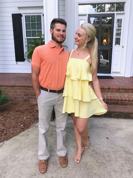 Yellow Short Homecoming Dress Party Dresses