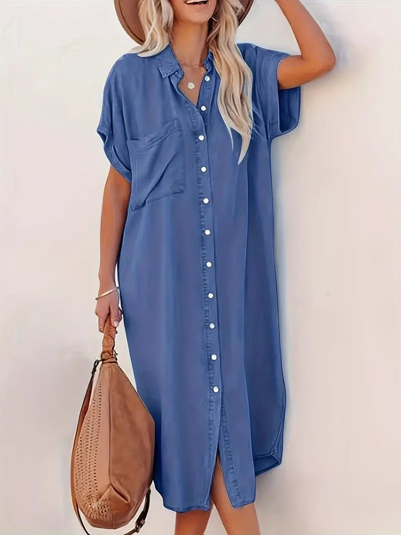 Talia Timeless Dress with Fixed Pockets Evening Wear Edit