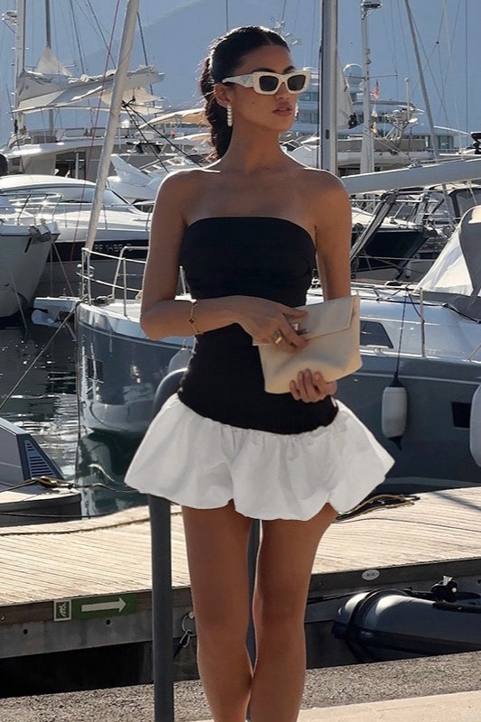 Strapless Peplum Party Dress - View 3 | VelvetHem