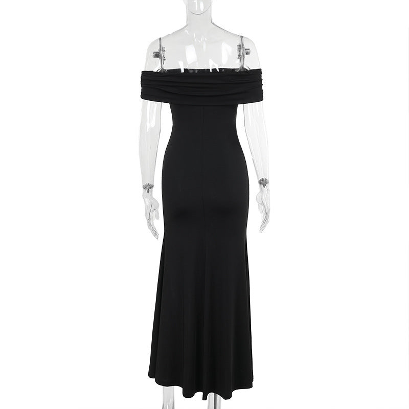 Showstopper Slit Dress Black