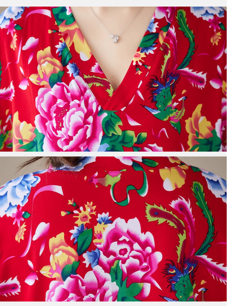 Elegance Cool Flower Kaftan Dress