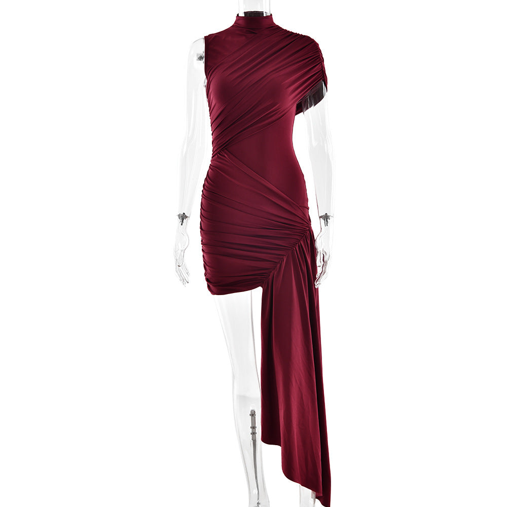Gema Mini Dress Maroon