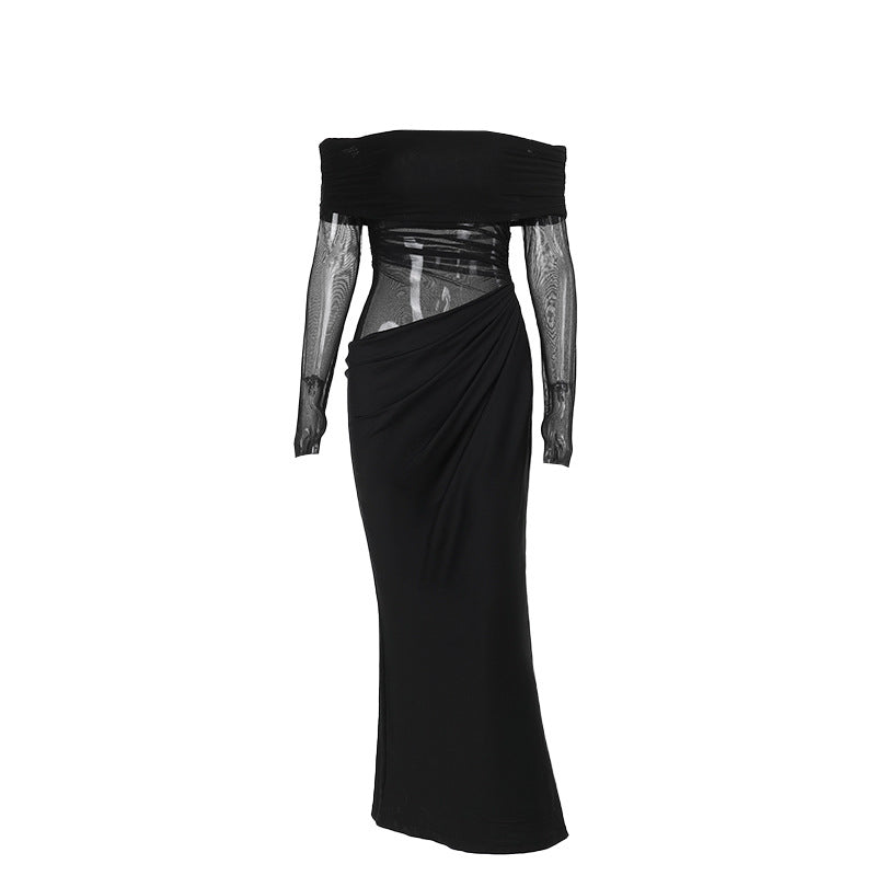 Alisha Off Shoulder Dress Black