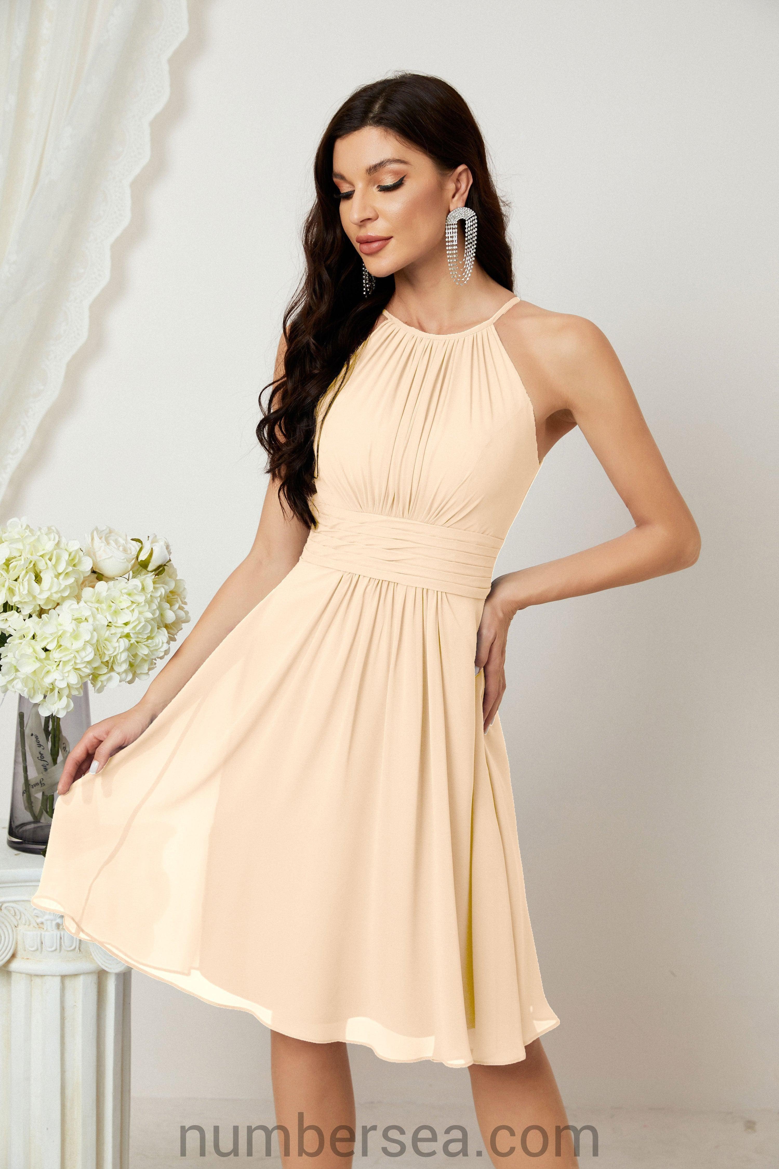 Halter Homecoming Dresses Formal Evening Party Cocktail Dress 28011 Clearance sale (ZD16954)